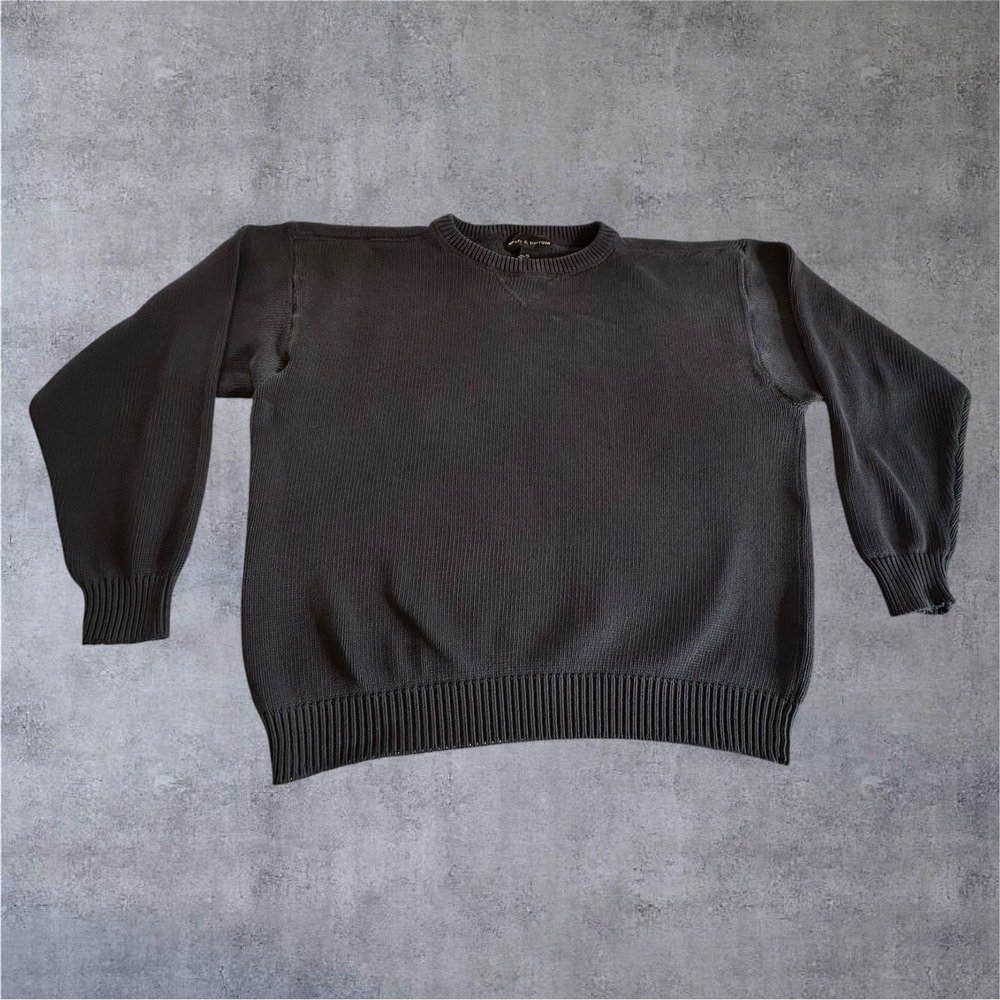Croft & Barrow Crewneck Sweater Mens XL‎ Navy Blue Shaker Knit Cotton